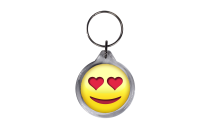 ResKey Schlüsselanhänger rund Emoji Emoticon Smiley Emojis beidseitig bedruckt