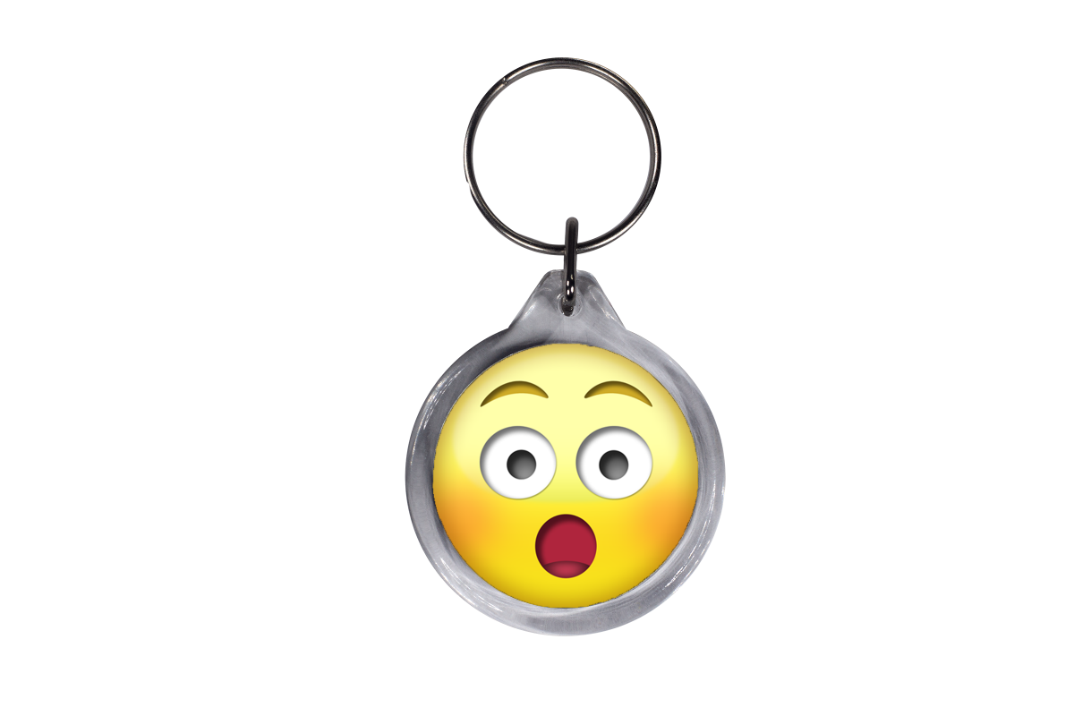 Sticker,Emoji günstig Kaufen-ResKey Schlüsselanhänger rund Emoji Emoticon Smiley Emojis beidseitig bedruckt Verdutzt. ResKey Schlüsselanhänger rund Emoji Emoticon Smiley Emojis beidseitig bedruckt Verdutzt <![CDATA[Runder Schlüsselanhänger mit beidseitigem Bildm