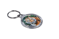 ResKey Schlüsselanhänger rund Tiger beidseitig bedruckt