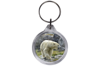 ResKey Schlüsselanhänger rund Eisbär Bär beidseitig bedruckt