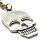Totenkopf Schlüsselanhänger silber aus Metal Schädell Gothic Taschenanhänger