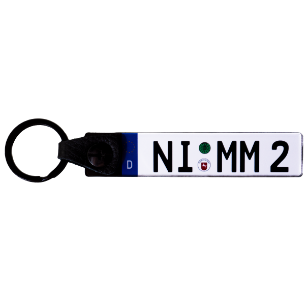 KFZ Kennzeichen Schlüsselanhänger personalisiert individuell anpassbar zweiseitig