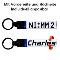Schlüsselanhänger mit KFZ Wunschkennzeichen individuell personalisiert 
