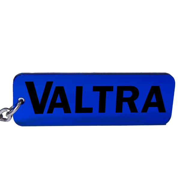 Valtra Trecker Traktor Schlüsselanhänger Emblem in Blau/Schwarz