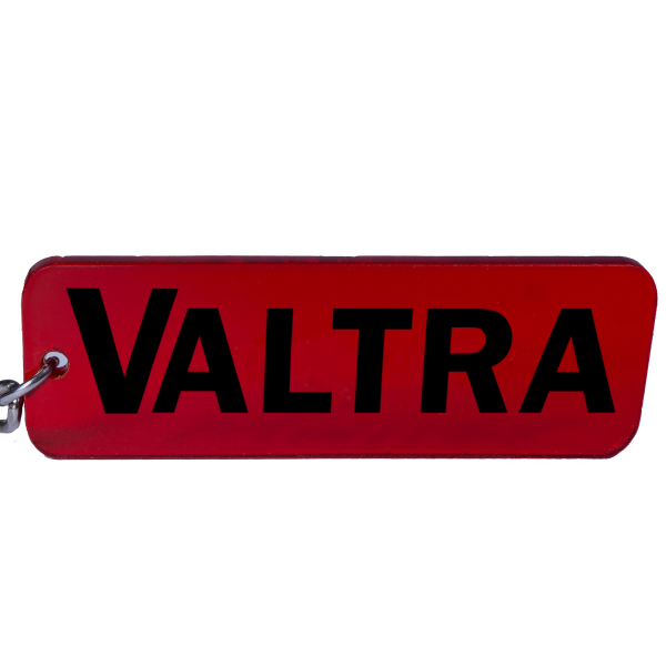Valtra Trecker Traktor Schlüsselanhänger Emblem in Rot/Schwarz
