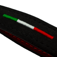 Leder Schlüsselanhänger Italien mit Italienischer Flagge