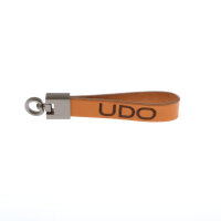 Leder Schlüsselanhänger mit Name Wunschname personalisiert individuell farbig Gravur Orange