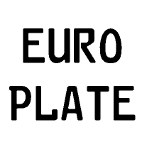 Schriftart Euro Plate