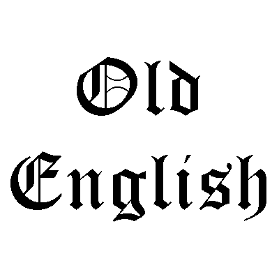 Schriftart Old English