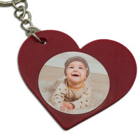 Herz Foto Rot Schlüsselanhänger personalisiert individuell mit Wunschfoto Wunschbild oder Text Geschenk Geschenkidee