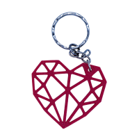 Polygon Herz 3D rot Schlüsselanhänger als Geschenk Geschenkidee
